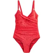 Next Maillot de bain modelant rouge orangé