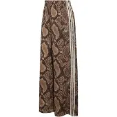 Adidas Originals Pantalon 'SATIN SNAKE PRINT WIDE LEG TRACK' beige clair / beige foncé / noisette