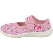 Beck Ballerines 'Flower Power' bleu pastel / vert clair / violet foncé / rose clair