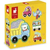 Janod Puzzle Convertible Vehicles 30 Pièces