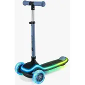 Kinderkraft RAKET UP – Trottinette 2-en-1 avec siège, roues LED et RGB, réglable en hauteur, pliable, trottinette pour enfants, bleue