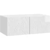 vidaXL Meuble TV mural 98 x 31 cm, blanc brillant