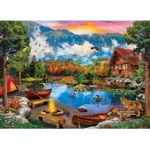 Master Pieces Puzzle Sunset Canoe 1000 pièces Adultes