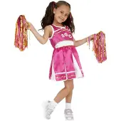 Smiffys Costumes - Cheerleader - Rose - - 7-9 ans (122-134) - Costumes