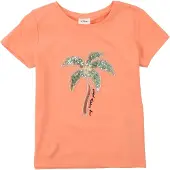 s.Oliver T-Shirt marron / jade / orange clair / argent