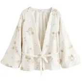 Next Kimono écru / or / rose pastel