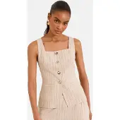 Lipsy Gilet de costume crème / noir