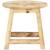 vidaXL 287445 Hand-Painted Stool 38x38x35 Cm Solid Mango Wood