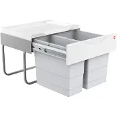 Hailo Collecteur de déchets 3644701 TR Swing Raumspar-Tandem-S 18 + 12 litres