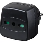 Brennenstuhl fiche de Voyage / adaptateur Italie - le contact de protection noir, 1508590