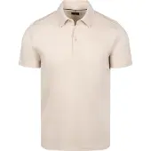 State of Art Polo Jersey Interlock Blanc Cassé