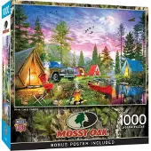 Master Pieces Puzzle Mossy Oak - Camp de la Rivière au Crépuscule - 1000 pièces