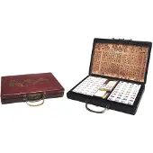 HOT Games Coffret Mah-Jong Rouge Bois Art. 34x24