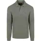 BOSS Petempestolong Long Sleeve Polo Gris L Homme