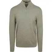 Profuomo Pull Demi-Zip Luxury Basic Vert