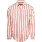 Gant Chemise Coton Lin Rayée Rose taille XXL