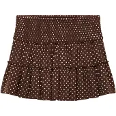 Superdry Femme Mini-jupe Jersey à Volants Brown Taille: 40