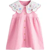 Next Robe bleu roi / vert / rose ancienne / blanc