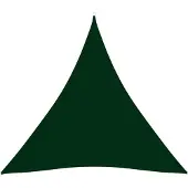 vidaXL Voile parasol tissu oxford triangulaire 5x5x5 m vert foncé