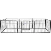 Lendo Online Parc pour Chien 8 Panneaux 80x60 cm Anthracite