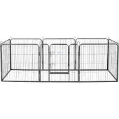 Lendo Online Parc pour Chien 8 Panneaux 80x95 cm Anthracite