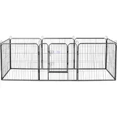 Lendo Online Parc pour Chien 8 Panneaux 80x80 cm Anthracite