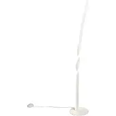 TRIO Lampadaire LED, métal, blanc mat, interrupteur au pied, H 110 cm