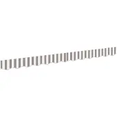 vidaXL Jupe de store de rechange, gris clair et blanc, 3,5 m, polyester