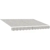 vidaXL Tissu de remplacement pour stores, gris clair et blanc, 6 x 3,5 m, polyester