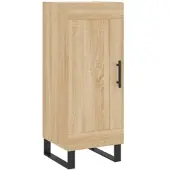 vidaXL Sideboard Chêne Sonoma 34,5x34x90 cm Matériau dérivé du bois