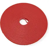 Roline Bande Velcro en rouleau, 10mm, rouge, 25 m