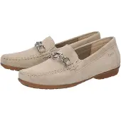 Sioux Cortizia-737 : Mocassins pour femmes, chaussures basses, couleur beige, style décontracté