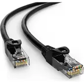 Goobay Câble patch CAT 5e, U/UTP, noir, 30 m - Conducteur en aluminium recouvert de cuivre (CCA)