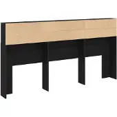 vidaXL , panneau de tête de meuble, noir, imitation chêne, matériau composite en bois