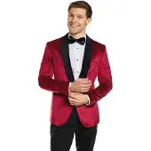 Opposuits Veste de costume 'Christmas - Dinner Jacket - Burgundy'