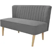 vidaXL Canapé 117 x 55,5 x 77 cm Tissu Gris clair