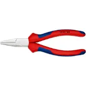 Knipex Pince plate, tête chromée, poignées à gaine en plastique, Long. : 160 mm
