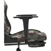 vidaXL Fauteuil gaming avec repose-pieds, motif camouflage et tissu noir