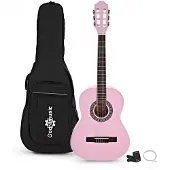 Gear4Music 3/4 Classical Guitar Pack Pink by