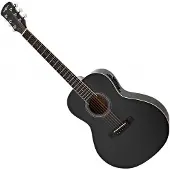 Gear4Music Guitare Électro-Acoustique Parlour Gaucher par Noir