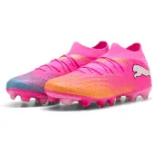 Puma Chaussure de foot 'FUTURE 9 MATCH' orange / rose / noir / blanc