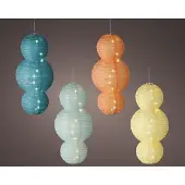 Lumineo Lampe solaire en nylon résistante aux intempéries pour le jardin, dimensions : Ø 28 x 58 cm