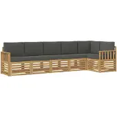 vidaXL Ensemble de canapés d'extérieur , 6 pièces, blanc et anthracite