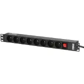 Innox RPD F8F-FS bloc multiprise 19 pouces avec broche de mise à la terre