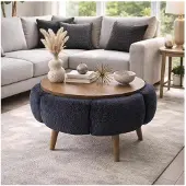 Hannah Home Papatya 60 Coffee Table (60 x 60 x 44 cm)