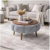 Hannah Home , table gigogne de haute qualité (3 pièces), chêne saphir, 100% mélaminé, 60 cm