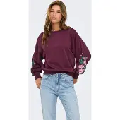 ONLY Sweat-shirt 'ONLBrooke' vert / violet / lilas