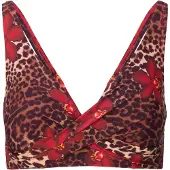 Lingadore Hauts de bikini marron / chocolat / rouge feu