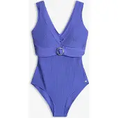Bonprix Maillot 1 pièce en matière côtelée brillante