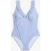 Bonprix Maillot sculptant à volants, maintien léger